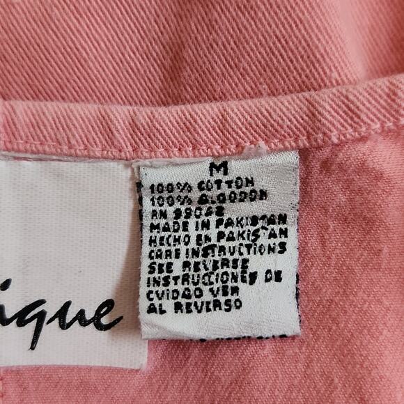 Bali Boutique Women's Pink Dress Size Med Embroidered Beach Knee Length Cotton - Picture 11 of 13